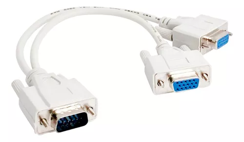 Cabo VGA Y DUPLICADOR DIVISOR 1 VGA para 2 VGA