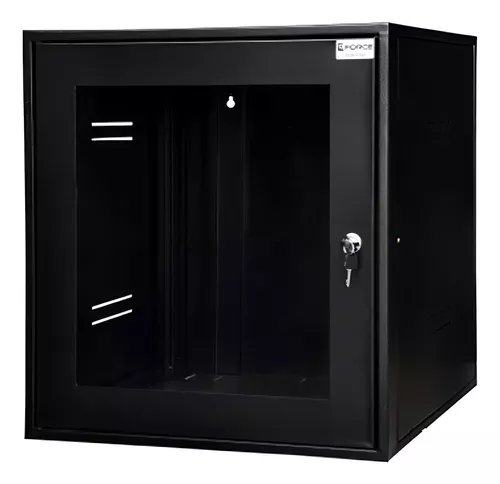 Mini Rack Parede 12ux19px400mm Preto Com Visor Em 17,00 Acrilico caixa armario