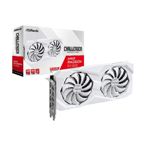 PLACA DE VÍDEO Rx 6600 Challenger White 8Gb 128 Bits