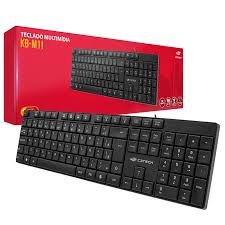 TECLADO USB MULT KB-M11BK PRETO C3T NFe 35690 Cabral